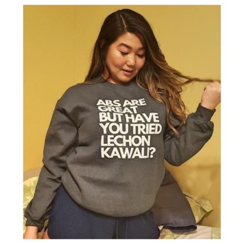 Customer photo review of Filipino Sweatshirt Lechon Kawali Pinoy Food Print