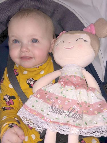 Customer photo review of NEW - Personalized Pink Cherry Leyadoll with Gift Bag - Christmas Pink Holiday Special