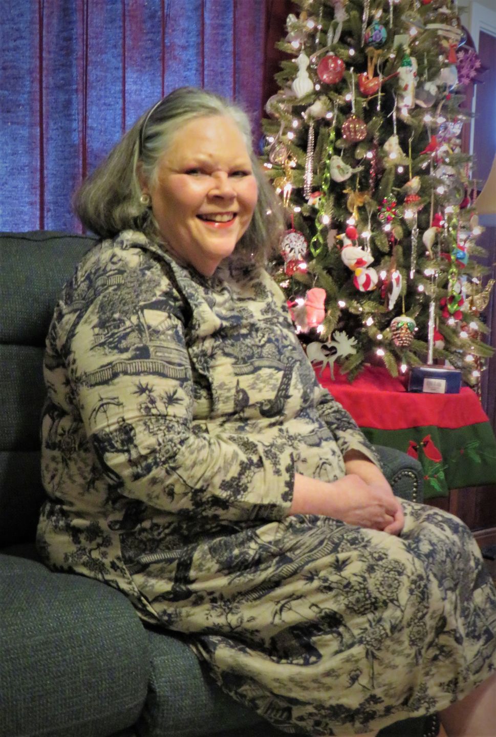Customer photo review of Plus Size - Printing 100%Cotton Dress Robe