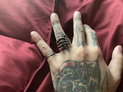 Customer photo review of DEATH TOUCH BONE RING