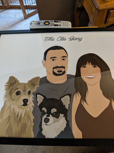 Customer photo review of Custom Framed Family Portrait