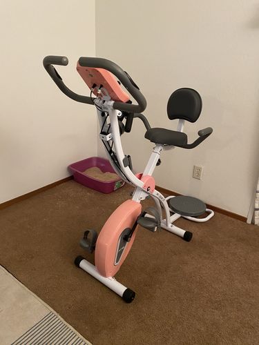 Customer photo review of Murtisol Folding Exercise Bike Compact , Stationary Bike