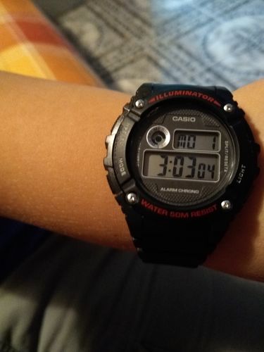 Reloj Casio Vintage W-216H-1AVDF Alarm Chrono Negro