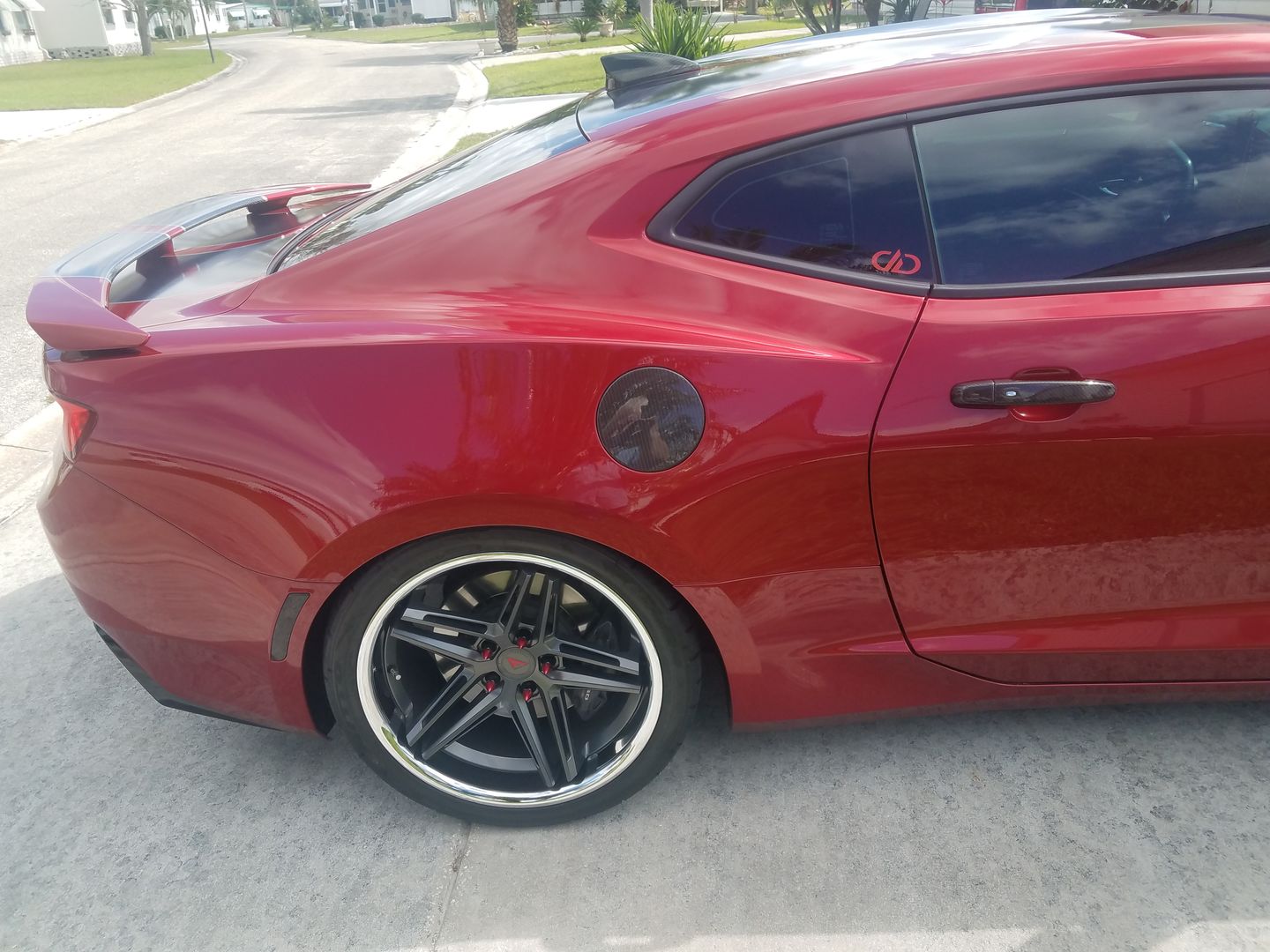 Customer photo review of Real Carbon Fiber Gas Cap Cover For 2016-2021 Chevy Camaro