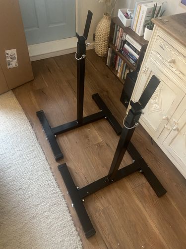Customer photo review of NEW Iron-Strength Colourful Squat Stands 300kg  Pair