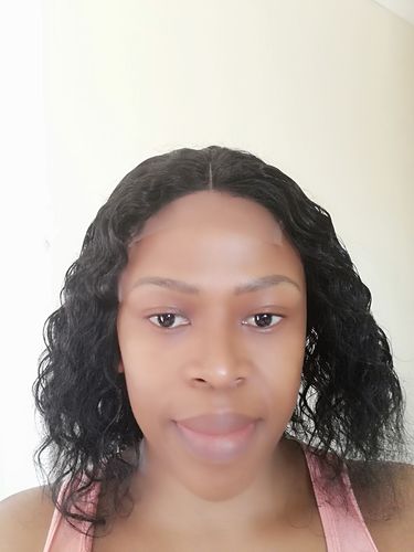 Customer photo review of Brazilian 4x4 Lace Wig - Water Wave 12"