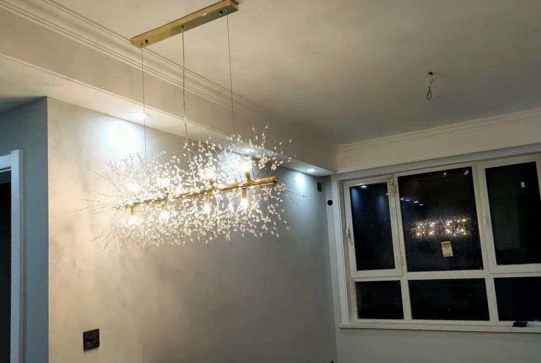 Customer photo review of Modern 9-Light Crystal Chandelier