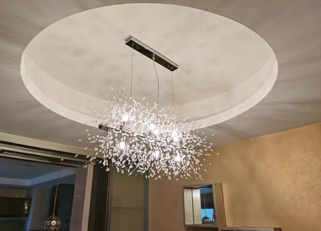 Customer photo review of Modern 9-Light Crystal Chandelier