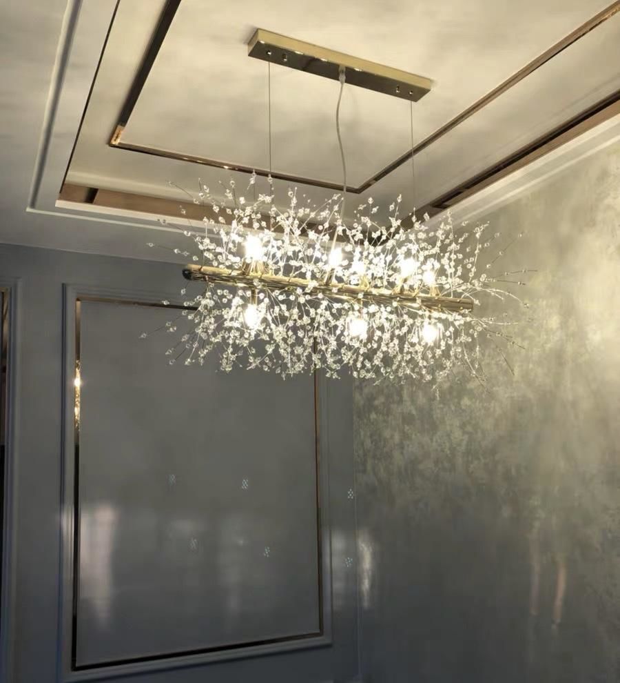 Customer photo review of Modern 9-Light Crystal Chandelier