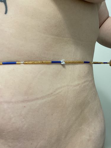 Customer photo review of Electric Tie On Waist Beads