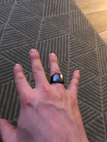 Customer photo review of SQUARE BLACK RING