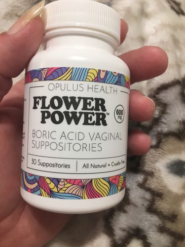 Customer photo review of Flower Power® Boric Acid Suppositories for Odor and Balance (30ct/ea)