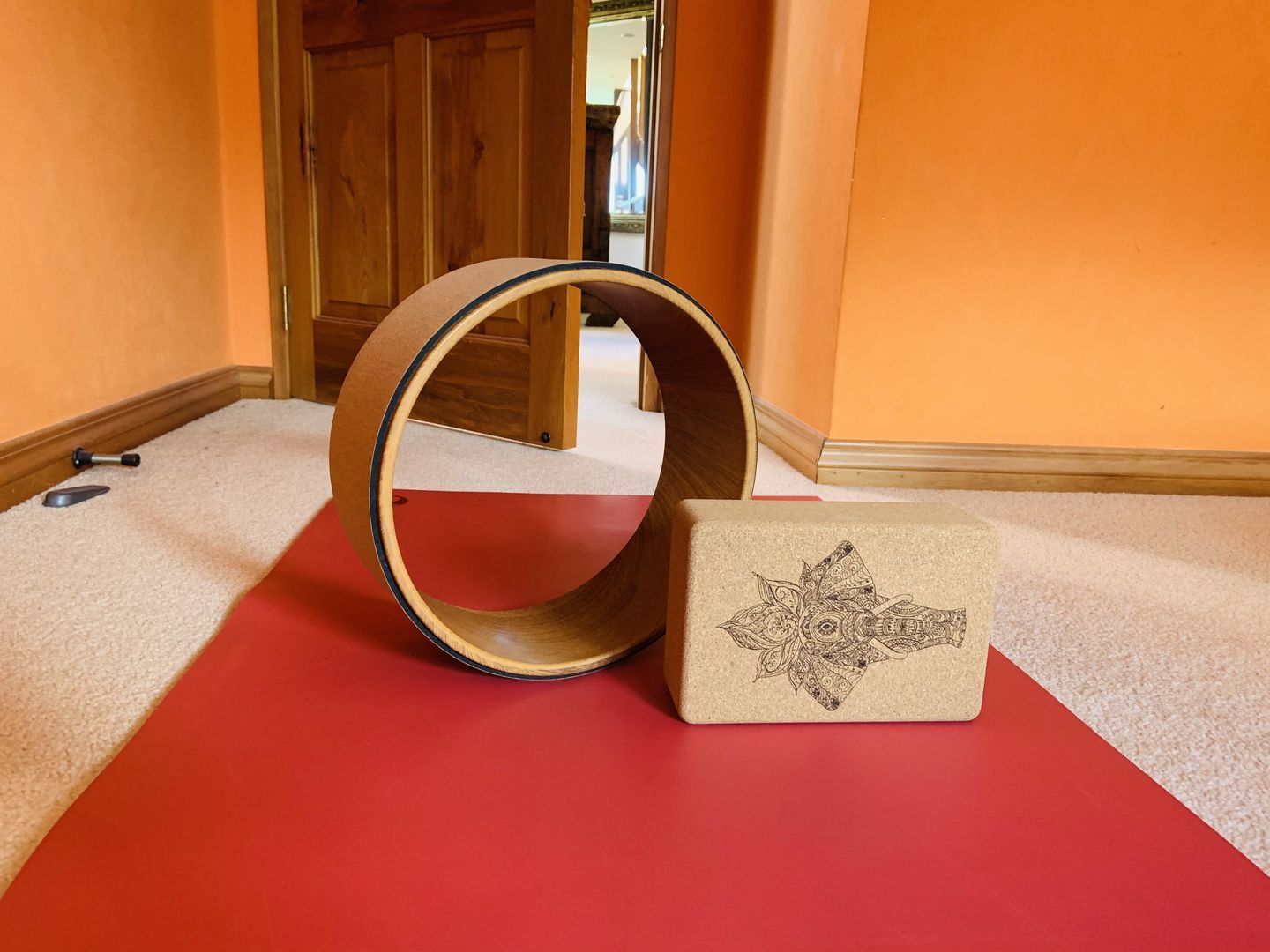 Customer photo review of Cork Yoga Wheel