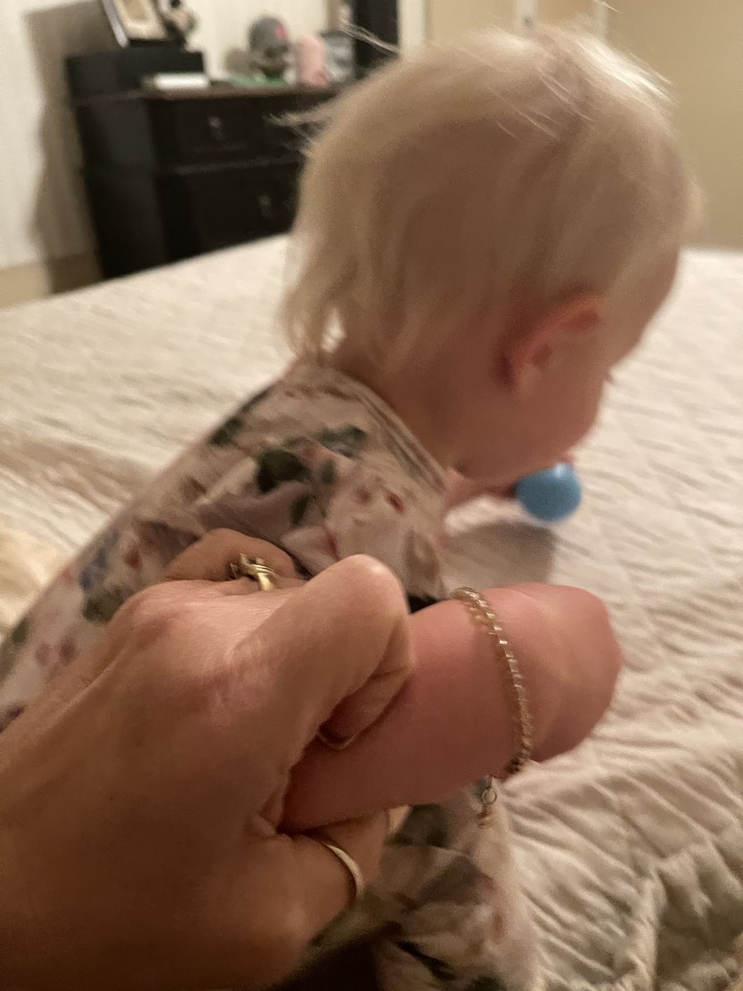 Customer photo review of Darling Baby Bracelet (4MM beads)