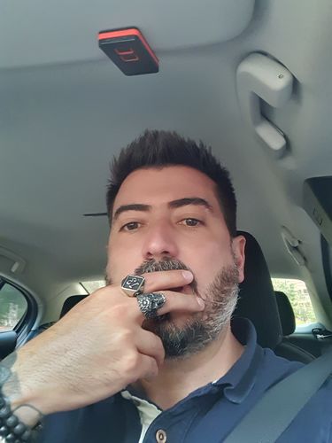 Customer photo review of LUCKY 13 SILVER SKULL RING