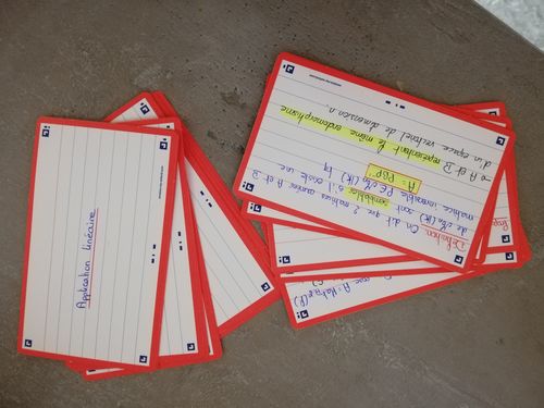 Avis photo d'un client sur Flashcards FLASH 2.0 OXFORD # 80 cartes 7,5 x 12,5 cm - ligné