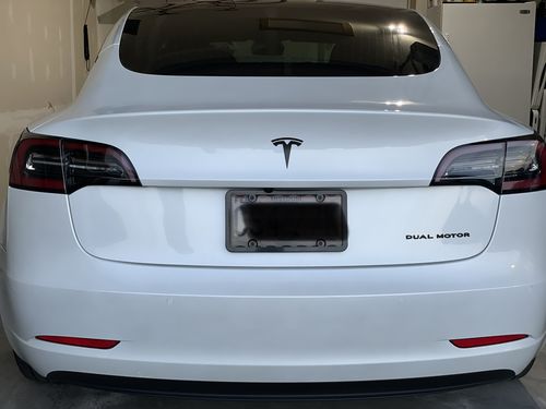 Customer photo review of Tesla Dual Motor Badge