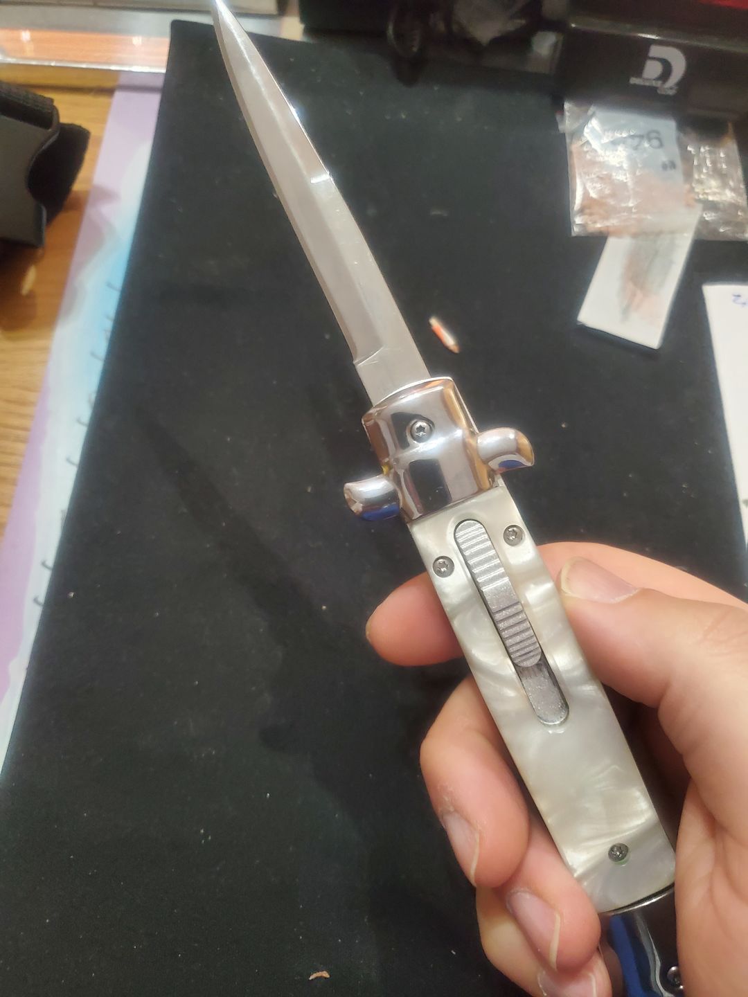 Customer photo review of VT Don Italian Stiletto (White Marble)