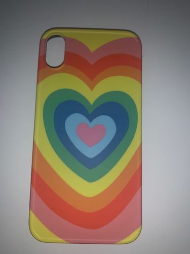 Customer photo review of Rainbow Love Heart iPhone Case