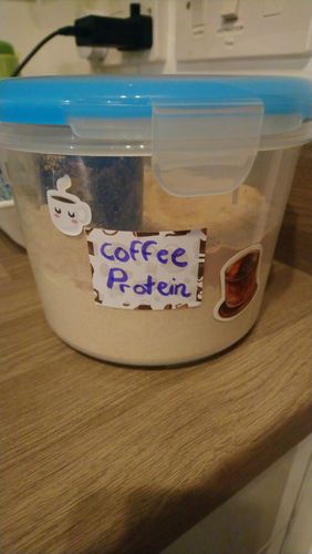 Customer photo review of Coffee Vitality Protein Powder