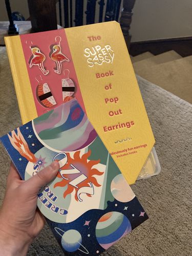 Customer photo review of The Book of Pop Out Earrings