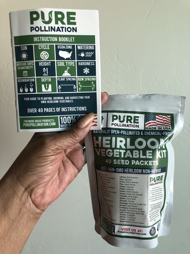 Customer photo review of 16,500 Heirloom Vegetable Seeds 40 Variety Kit with FREE SHIPPING