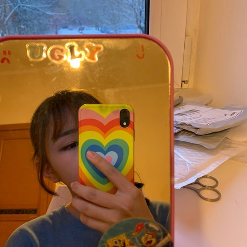 Customer photo review of Rainbow Love Heart iPhone Case