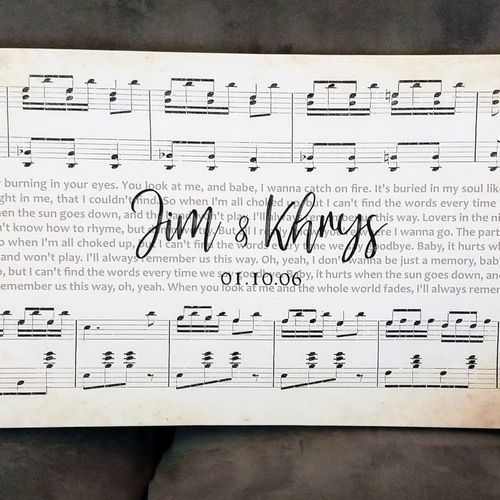 Customer photo review of Custom Couple Music Premium Canvas - Ready to Hang