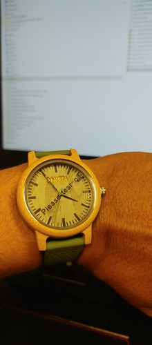 Customer photo review of Olive Green  Watch