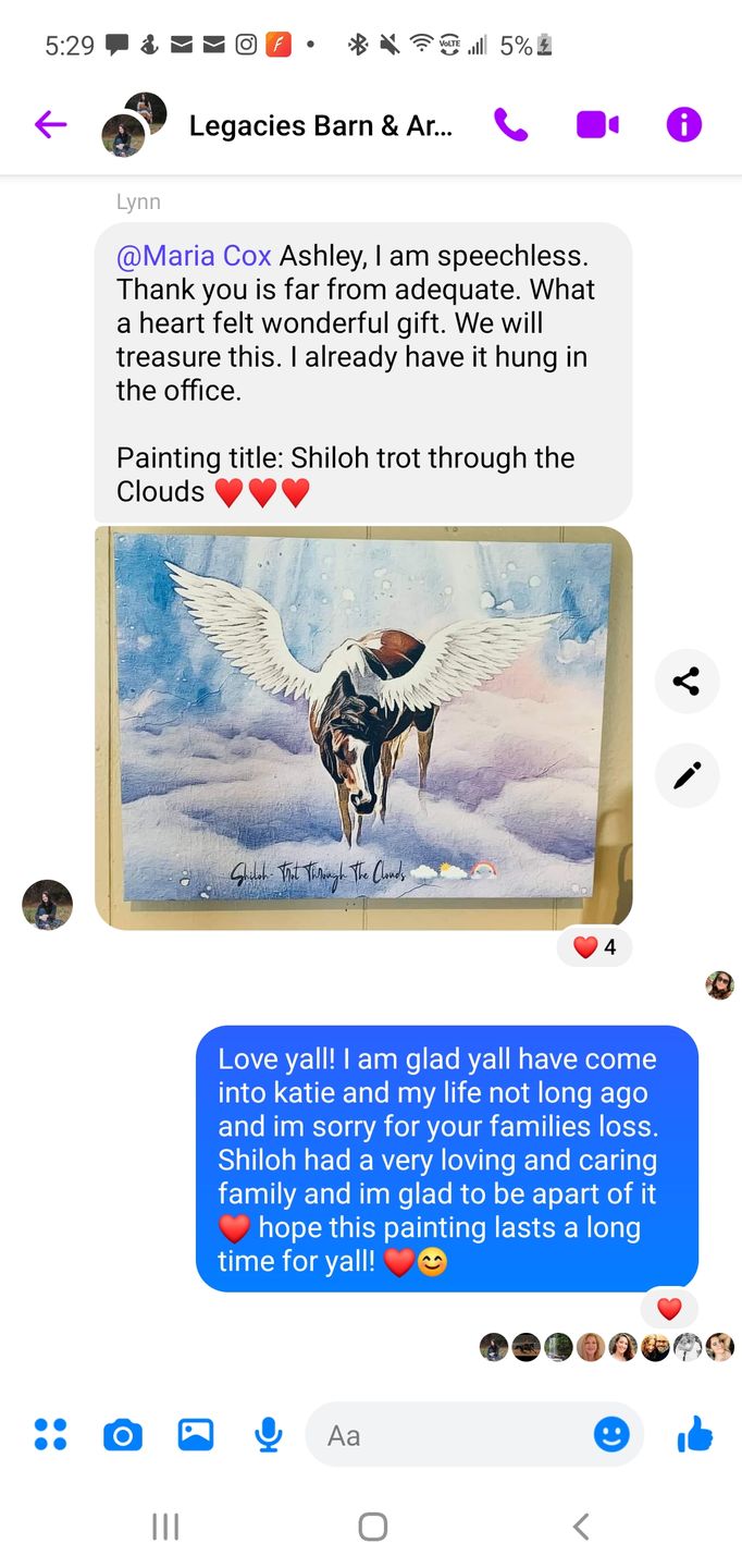 Customer photo review of Personalized Horse portrait