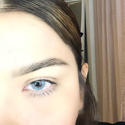 Customer photo review of Icoloured® Polar Lights Grey Colored Contact Lenses
