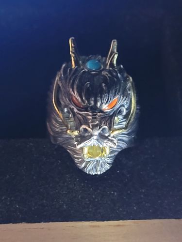 Customer photo review of Dragon Silver Ring