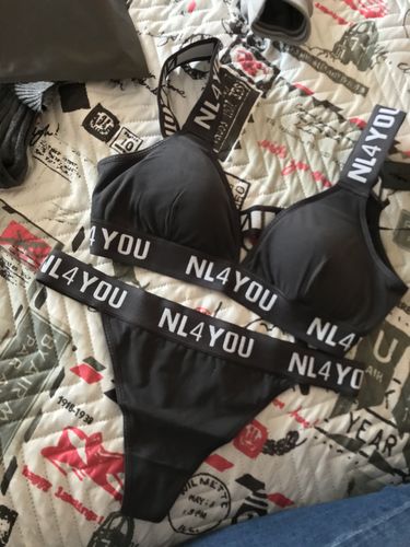Customer photo review of Anthracite Triangle Bra & Thong