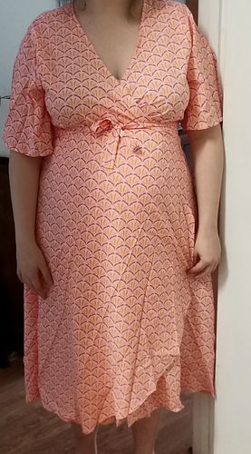 Customer photo review of Fete Maternity & Nursing Wrap Dress