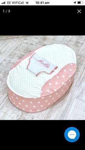 Customer photo review of Personalised Pink Star Baby Bean Bag
