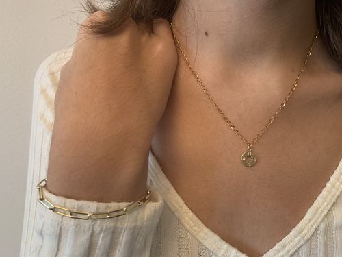 Customer photo review of Compass Necklace