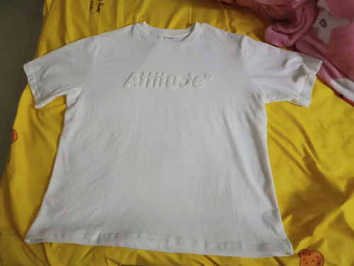 Customer photo review of Emboss T-shirt