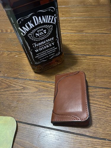 Customer photo review of No.68 | 'Chestnut' Western Vertical Leather Wallet
