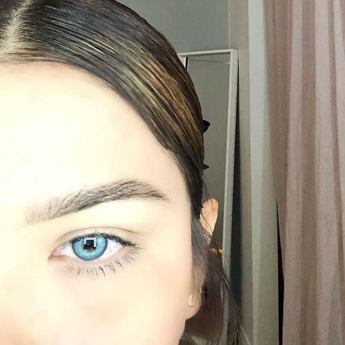 Customer photo review of Icoloured® Saltlake Blue Colored Contact Lenses