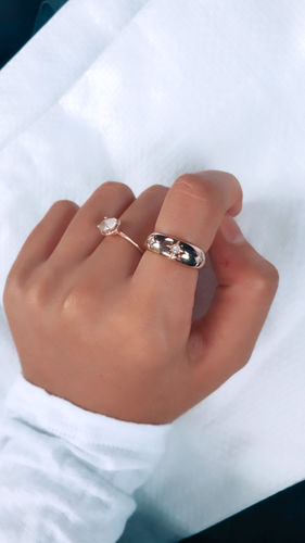 Customer photo review of Trio Gem Dome Ring