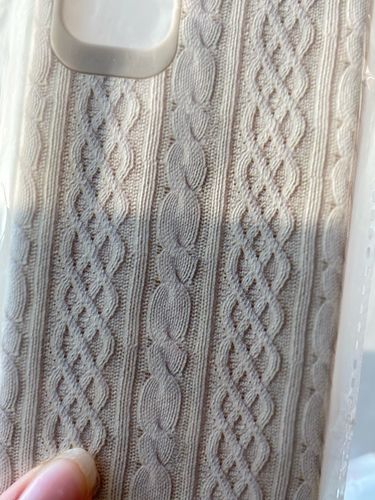 Customer photo review of Knitted Sweater iPhone Case