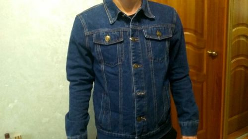 Customer photo review of Mens Cotton Denim Jackets