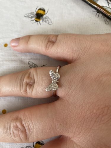 Customer photo review of Dainty Butterfly Ring