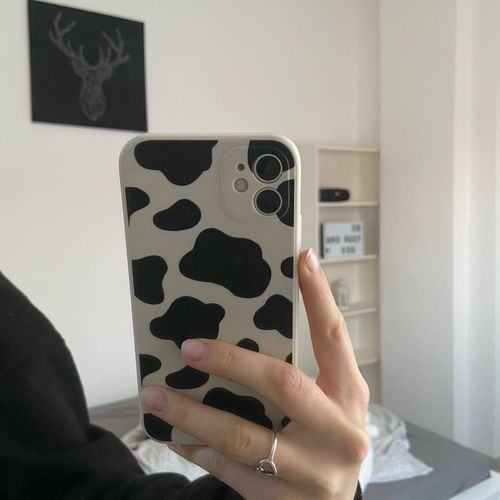 Customer photo review of Cow Print iPhone Case