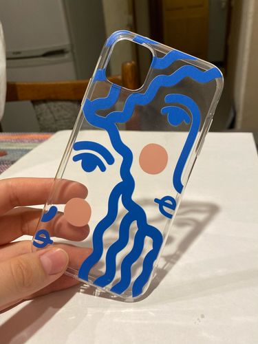 Customer photo review of Simple Abstract Face iPhone Case