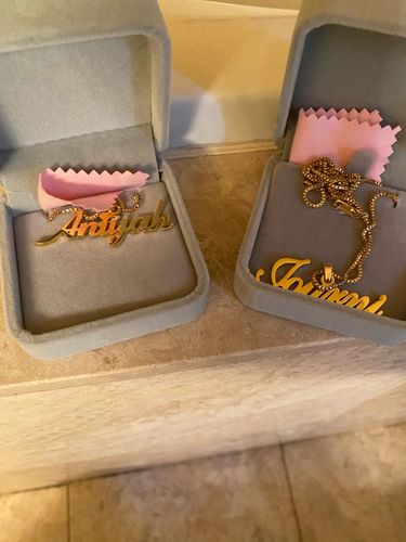 Customer photo review of Custom Basic Name Necklace