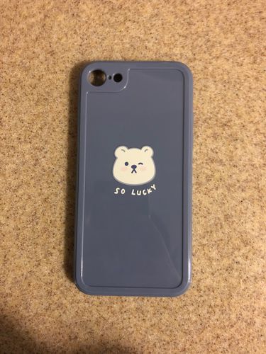 Customer photo review of Lucky Bear Blue iPhone Case