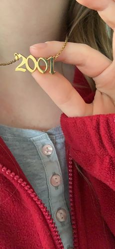 Customer photo review of Custom Nameplate Necklace