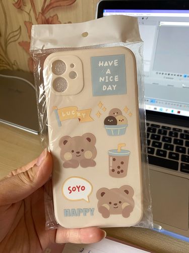 Customer photo review of Bubble Tea Bear iPhone Case