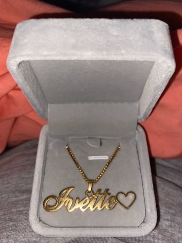 Customer photo review of Custom Basic Name Necklace